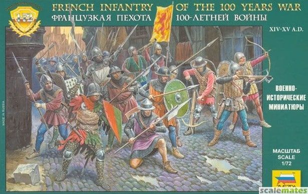 1:72 French Infantry of the 100 Years War