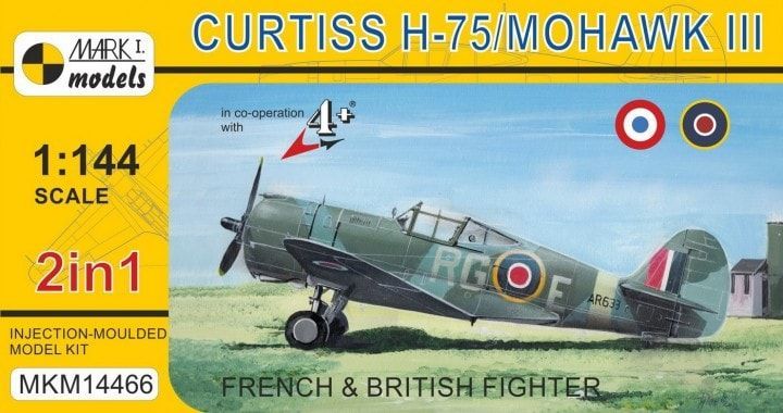 1:144 Curtiss H-75/Mohawk III French & British Fighter