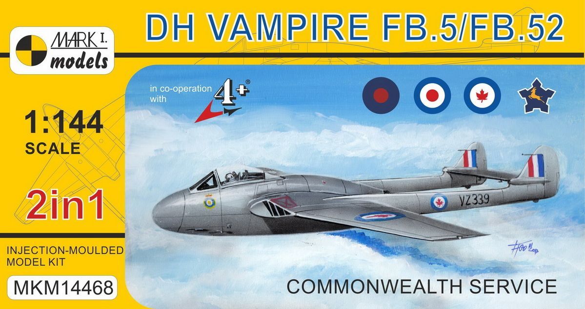 1:144 de Havilland Vampire FB.5/FB.52 (2in1)