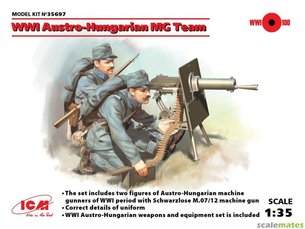 1:35 WWI Austro-Hungarian MG Team