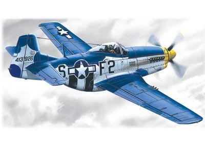 1:48 Mustang P-51 D-15 WWII US Air Forces fighter