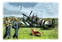 1:48 Spitfire Mk.IX with RAF Pilots and Ground Personnel