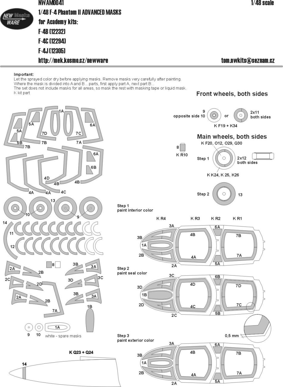 1:48 F-4 Phantom II ADVANCED MASKS