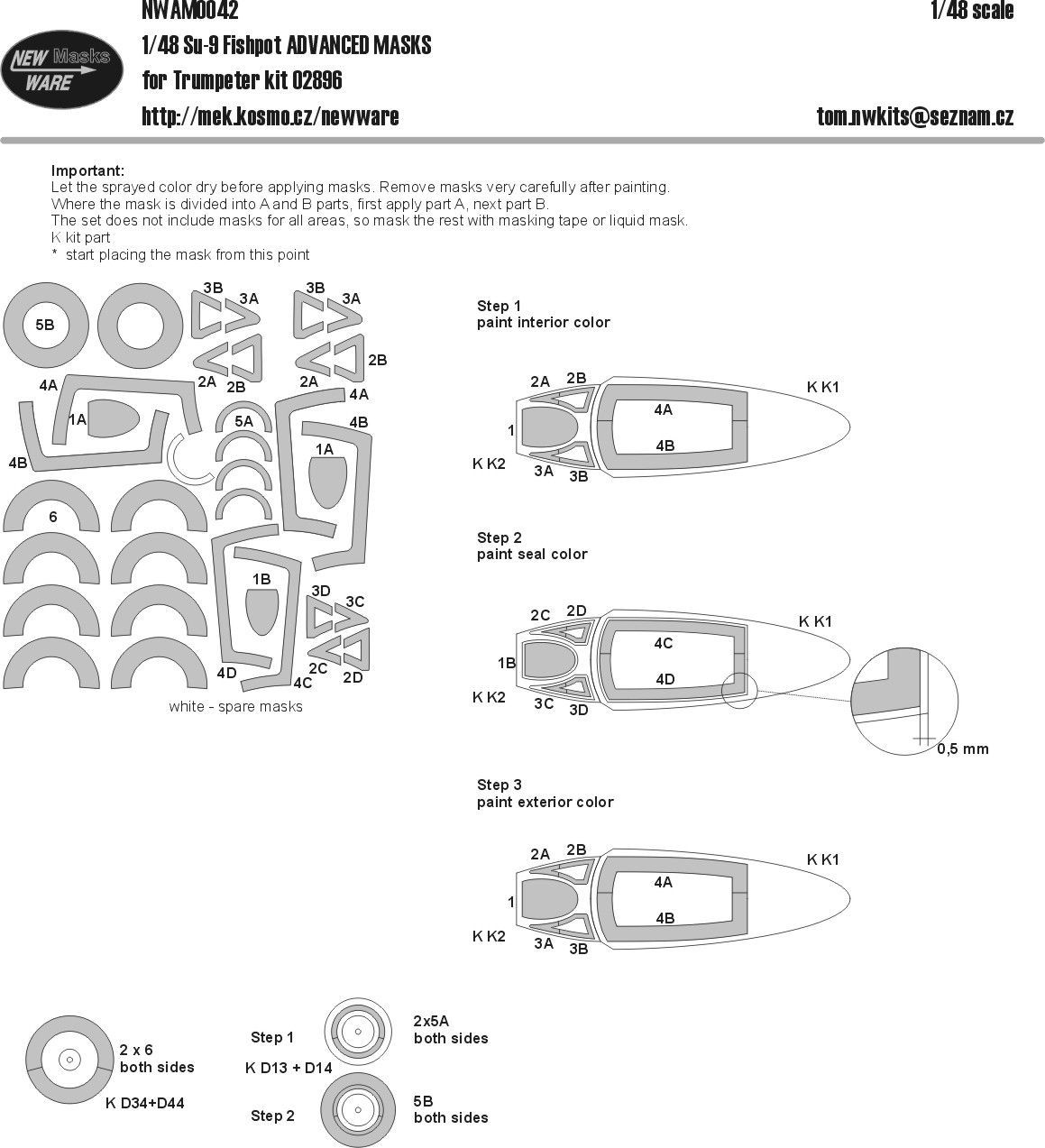 1:48 Su-9 Fishpot ADVANCED MASKS