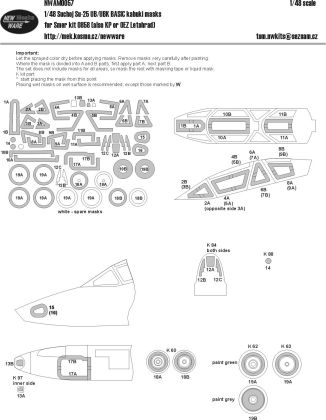 1:48 Suchoj Su-25 UB/UBK BASIC masks