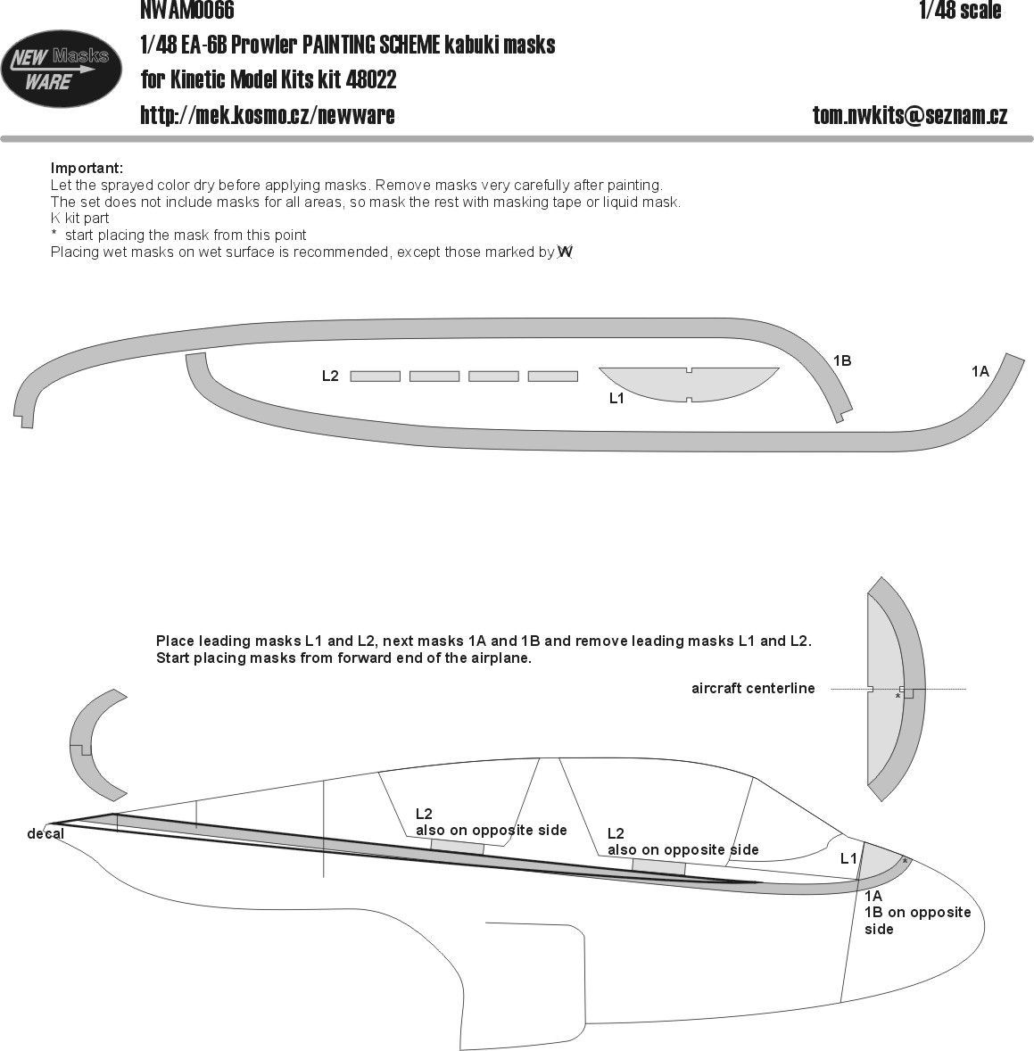 1:48 EA-6B Prowler PAINTING SCHEME kabuki masks