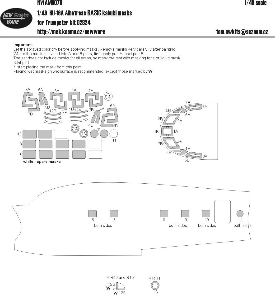 1:48 HU-16A Albatross BASIC kabuki masks