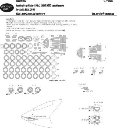 1:72 Handley Page Victor B.Mk.2 (BS) BASIC kabuki masks