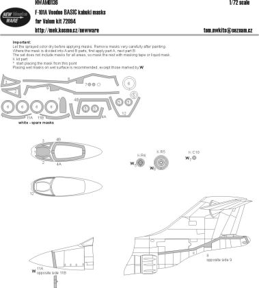 1:72 F-101A Voodoo BASIC kabuki masks