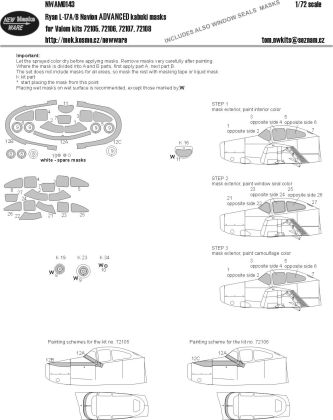 1:72 Ryan L-17 A/B Navion ADVANCED kabuki masks