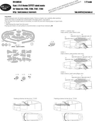 1:72 Ryan L-17 A/B Navion EXPERT kabuki masks