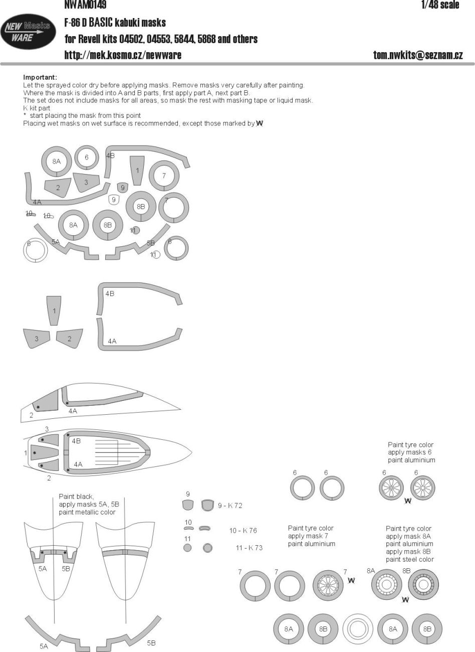 1:48 F-86D BASIC kabuki masks