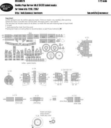 1:72 Handley Page Harrow Mk.II BASIC kabuki masks