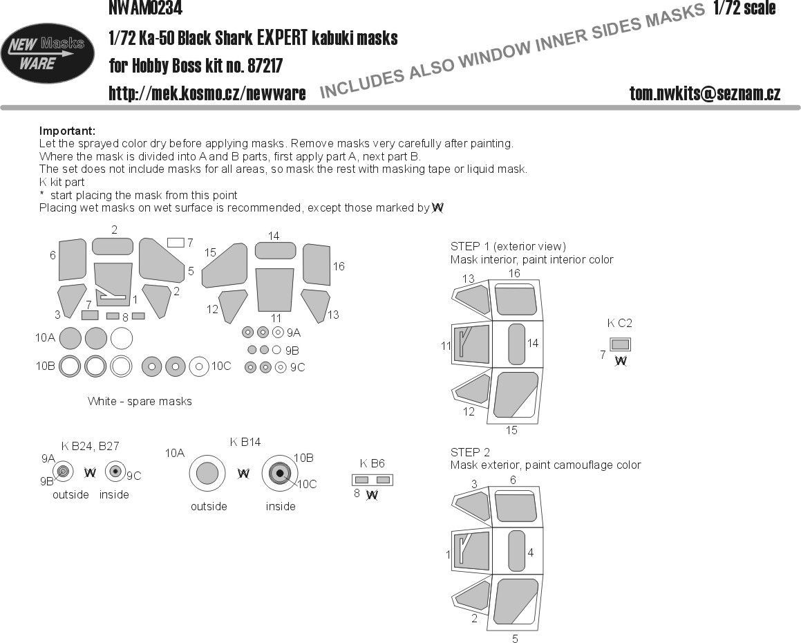 1:72 Ka-50 EXPERT kabuki masks