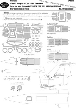 1:48 F-104 Starfighter EXPERT kabuki masks