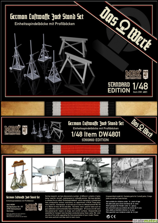 1:48 German Luftwaffe Jack Stand Set
