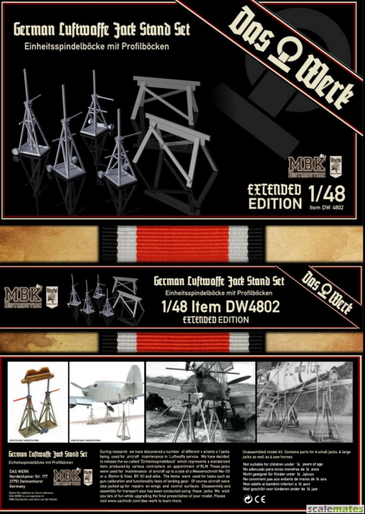 1:48 German Luftwaffe Jack Stand Set