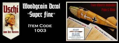 1:32/1:48 Woodgrain Decal Aircraft Super Fine Ronny Bar