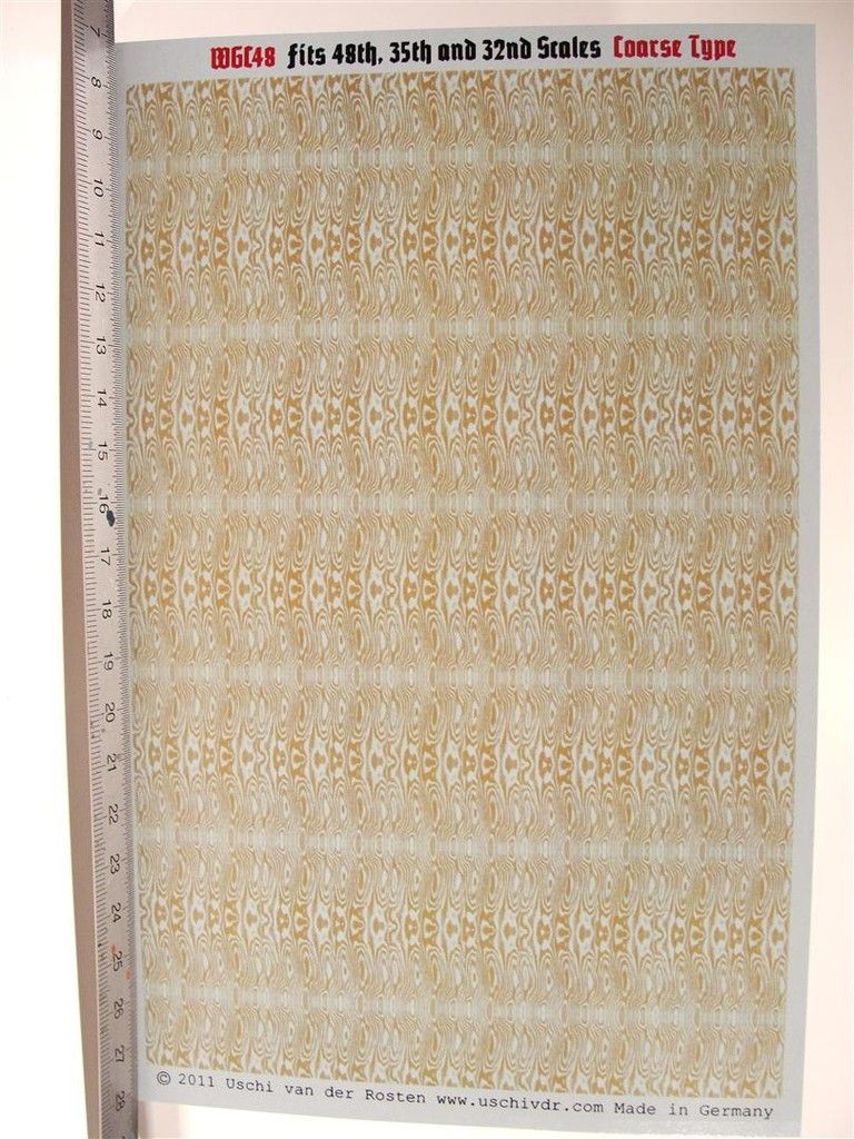 1:32/1:48 Woodgrain Decal Aircraft Coarse