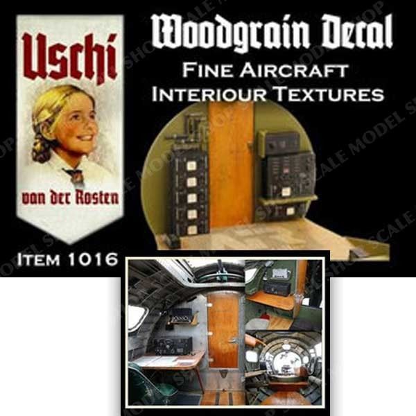 1:32/1:48 Woodgrain Decal, Aircraft Fine Aircraft Interior Textures