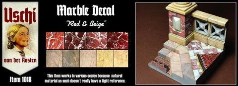 1:35 Marble Decal Red/Beige