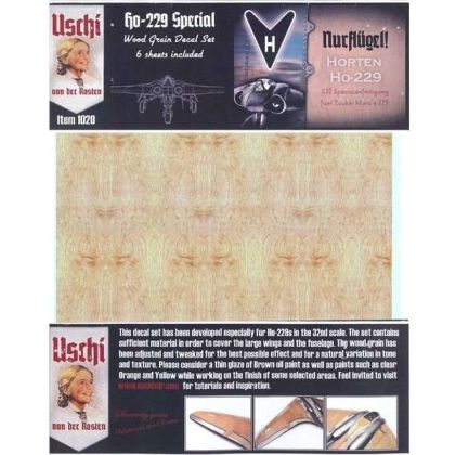 1:32 Zoukei Mura Ho-229 Woodgrain Decal Set