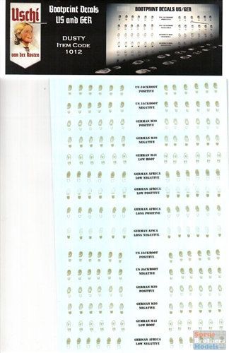 1:35 Dusty Bootprint Decals US & GER