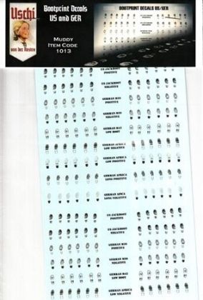 1:35 Muddy Bootprint Decals US & GER