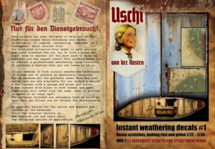 1/72-1/35 Instant Weathering Decals #1 - Heavy Scratches, Leaking Rust & Grime