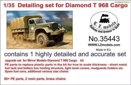 1:35 Detailing set for Diamond T 968 Cargo upgrade set for for Mirror Models Diamond T 968 Cargo ki