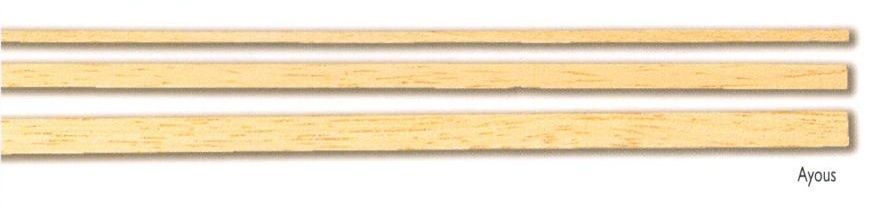 10 wood slats essence linden ivory color 2 x 4 x 1000