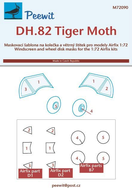 1:72 DH.82 Tiger Moth - pro modely Airfix