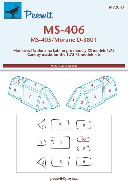 1:72 MS-406/MS-405/Morane D-3801 - pro modely RS models