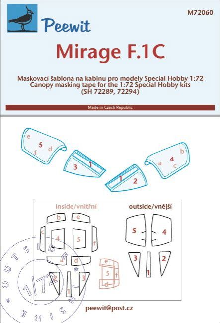 1:72 Mirage F.1C - pro modely Special Hobby