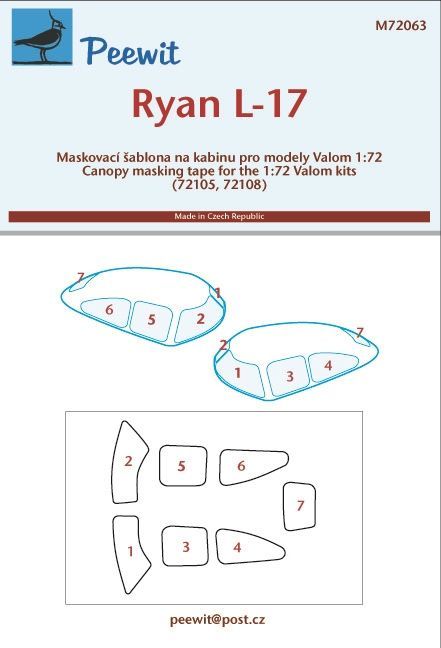 1:72 Ryan L-17 - pro modely Valom