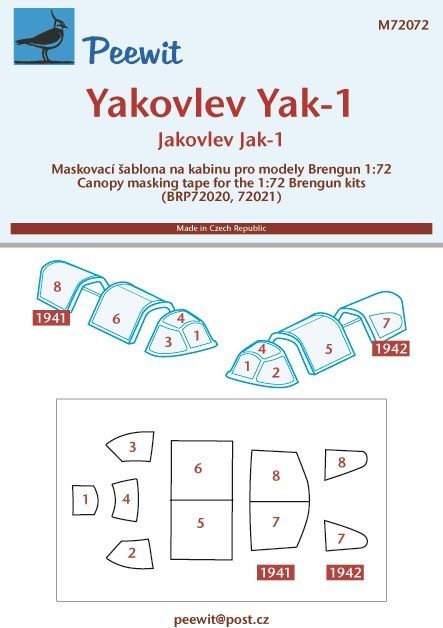 1:72 Jakovlev Jak-1 (Yak-1) - pro modely Brengun