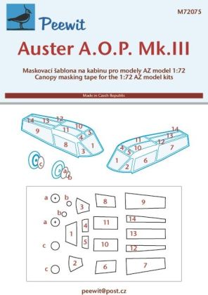 1:72 Auster A.O.P. Mk.III - pro modely AZ model