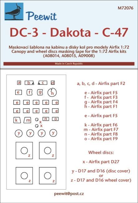 1:72 DC-3 (Dakota) - pro modely Airfix