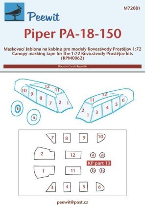 1:72 Piper PA-18-150 - pro modely Kovozávody Prostějov