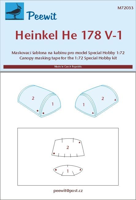1:72 Heinkel He 178 V-1 - pro model Special Hobby