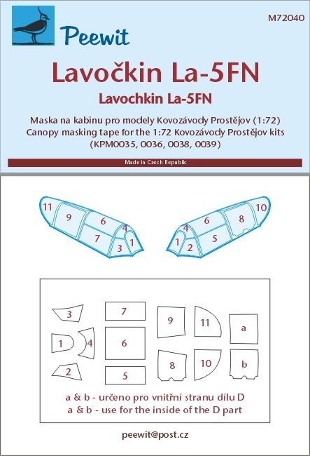 1:72 Lavočkin La-5FN - pro modely Kovozávody Prostějov 2015