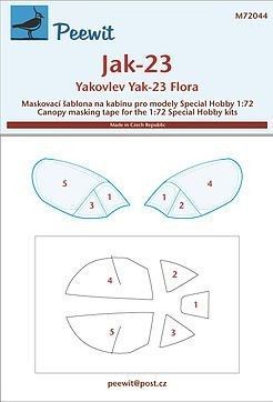 1:72  Jak-23 - pro modely Special Hobby
