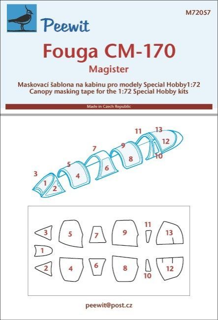 1:72 Fouga CM-170 Magister - pro modely Special Hobby copy