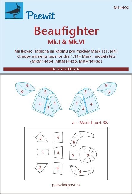 1:144 Beaufighter Mk.I & VI - pro modely Mark I models