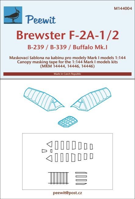 1:144 Brewster F-2A-1/2, B-229, B-339, Buffalo Mk.I - pro modely Mark I