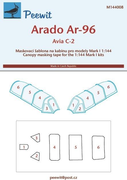 1:144 Arado Ar-96 / Avia C-2 - pro modely Mark I