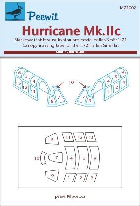 1:72 Hurricane Mk.IIc - pro modely Heller/Směr