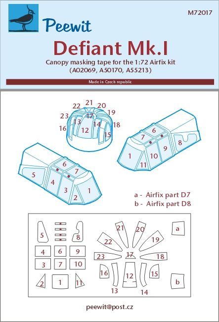 1:72 Defiant Mk.I - pro modely Airfix 2015