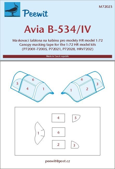 1:72 Avia B-534/IV - pro modely HR model 2010