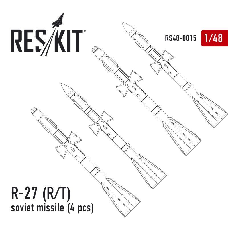 1:48 R-27 P/T soviet missile (4 pcs)